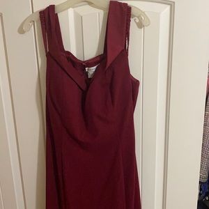 Wine colored bridesmaid dress